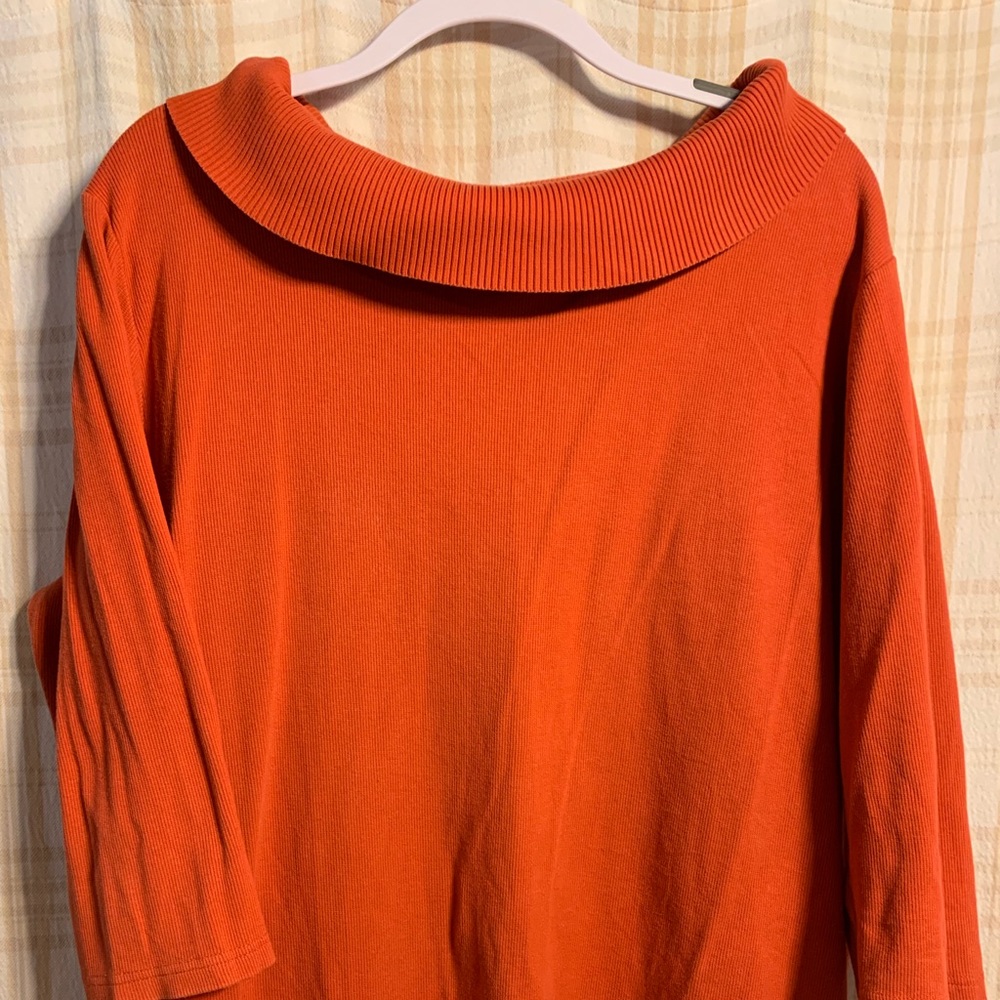 Plus size orange top